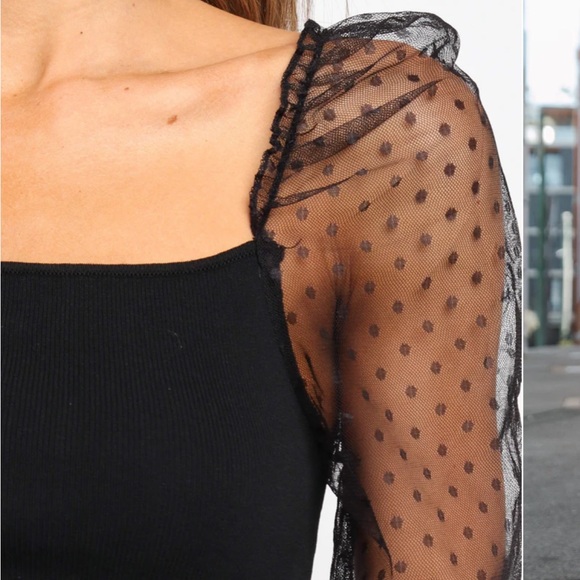 Petal & Pup Black mesh top (size SOLD OUT) - Picture 3 of 5